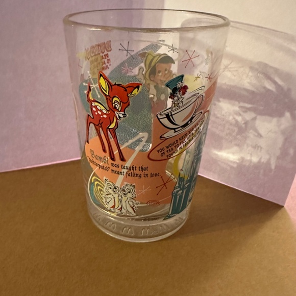 Vintage McDonald's 100 Years of Disney Magic Pinockhio/Bambi Glass - Picture 2 of 2
